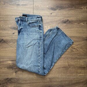 Uniqlo Blue Jeans Straight Leg Ankle Cut